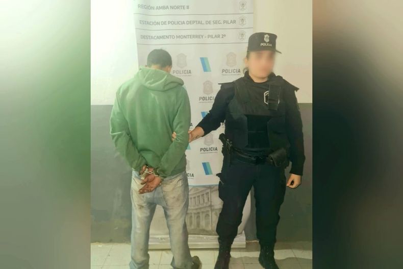 Uno de los delincuentes detenidos en los operativos realizados en el barrio Monterrey. 