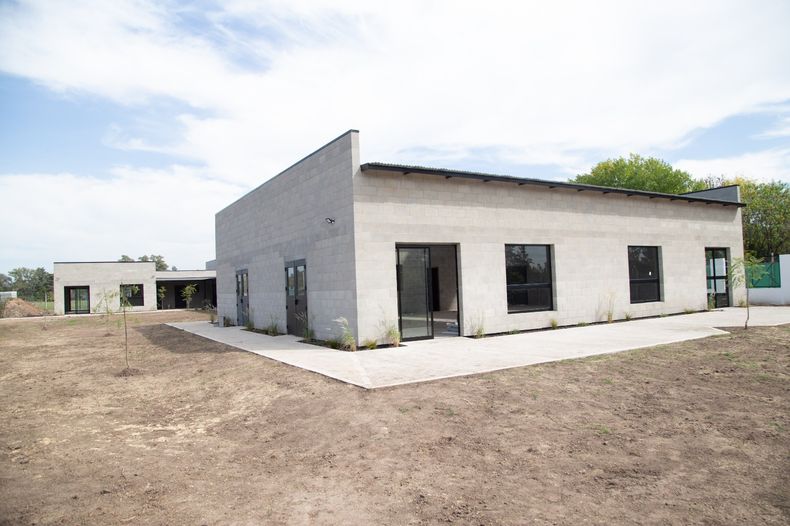 Las obras para para la construcción del Club Municipal Lionel Messi avanzan a paso firme. 