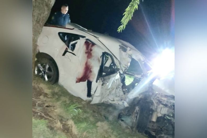 El accidente fatal tuvo lugar a metros del peaje de la localidad de Lima, partido de Z&aacute;rate. Foto: El Diario de Pilar.&nbsp;