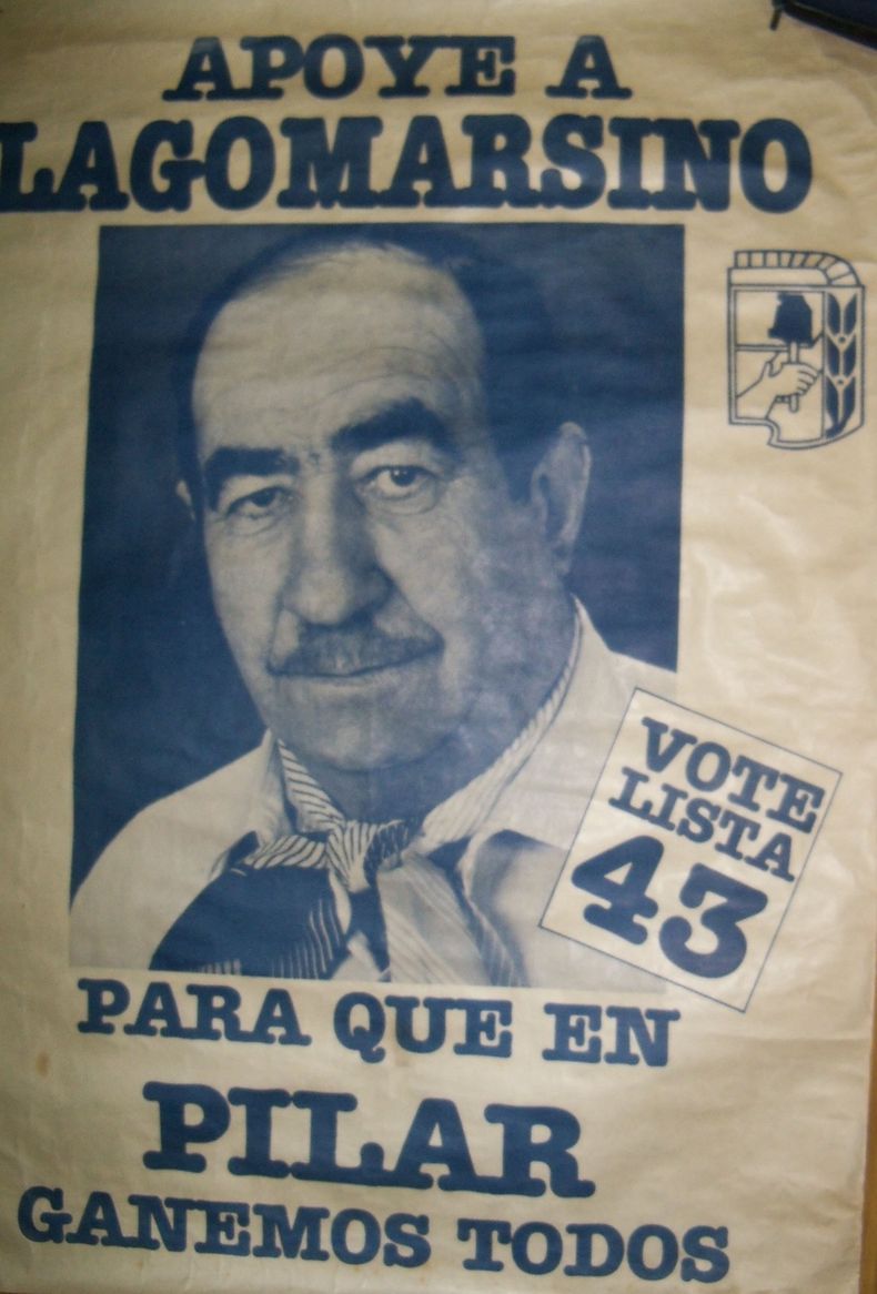 Afiche de campa&ntilde;a de Luiso Lagomarsino.