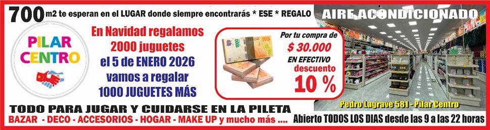 Pilar Centro Bazar diciembre 2025 - 970 px