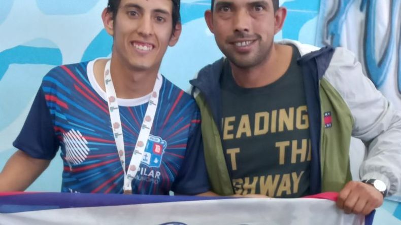 Elías Pereyra Medalla de Bronce en Natación. .