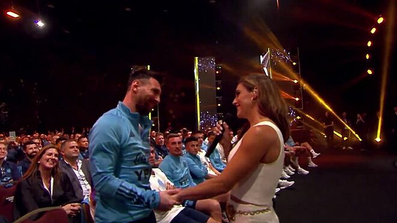 Soledad Pastorutti junto a Lionel Messi