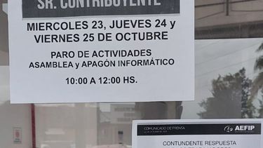 paro y apagon informatico en afip en protesta a los anuncios del gobierno
