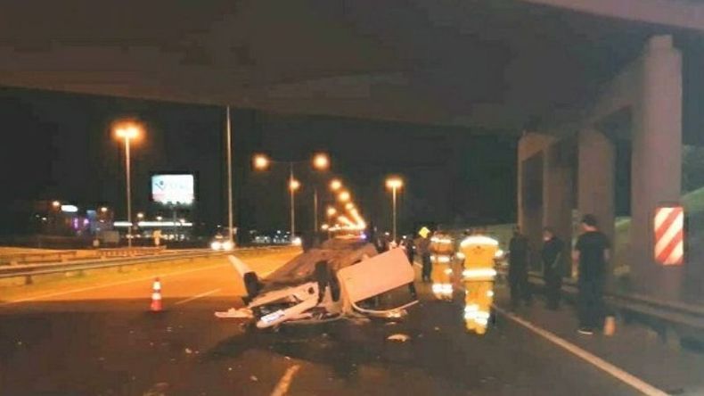El accidente tuvo lugar esta madrugada en el Km. 49 de la Panamericana. .
