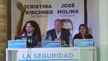 SEGURIDAD. Uno de los ejes de campaña de la lista de Molina..