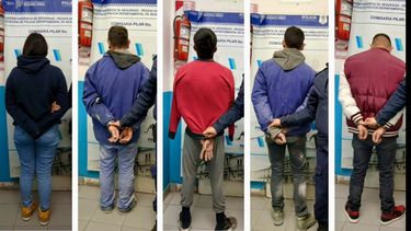 CINCO DETENIDOS. Cayeron luego de un allanamiento en una vivienda de Villa Rosa.&nbsp;