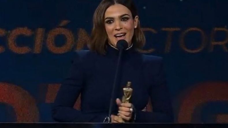Agustina Cherri ganó su segundo Martín Fierro (foto: captura de pantalla)..