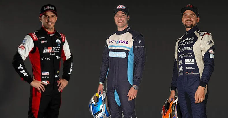 TRÍO DE TC. Matías Rossi, Diego Azar y Martín Vázquez, presentes en Viedma.&nbsp;