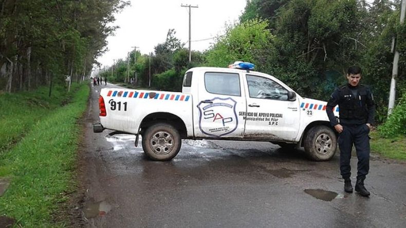 CHUBUT CUSTODIADA. La calle estuvo cortada hasta que finalizaron los peritajes..