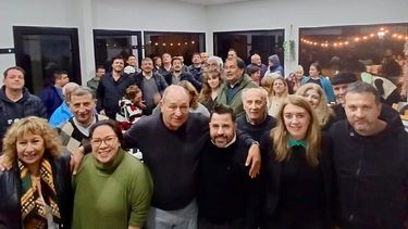 ENCUENTRO. Fue en el local que Evolución Radical tiene en Villa Rosa.