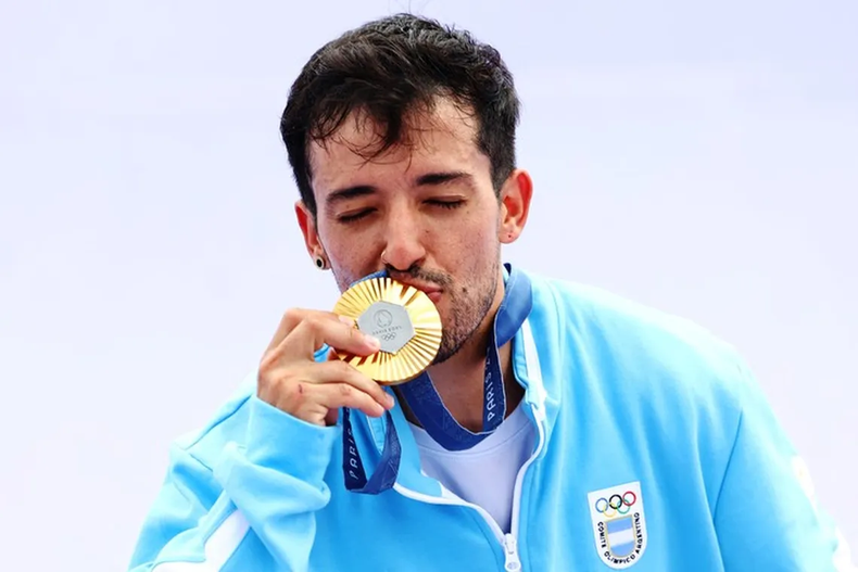 El Maligno ganó la primera medalla para Argentina, y fue de oro. (Diario Popular).