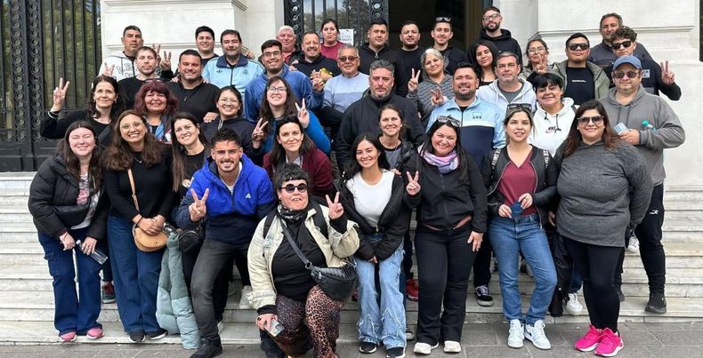 EQUIPO Los fiscales pilarenses en el Pasaje Dardo Rocha en La Plata