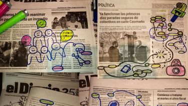 Los textos usados por Catalina Cicchini para realizar su obra..
