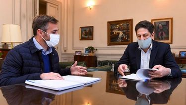 AVANCE. Achával y Trotta, durante el encuentro que mantuvieron este miércoles..
