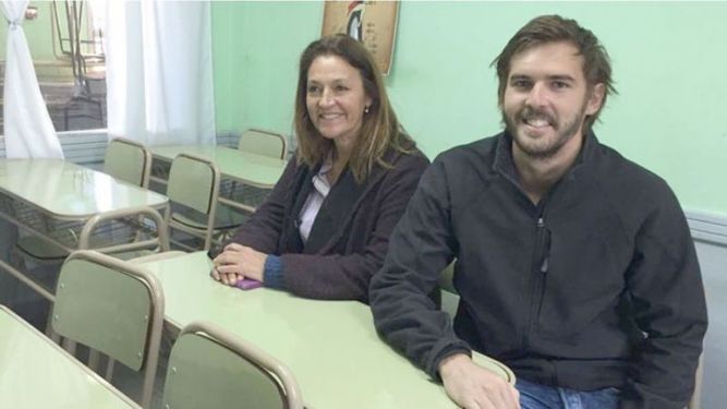 PREOCUPACIÓN. Pablo Donoso junto a la titular de Educación, Marcela Campagnoli..