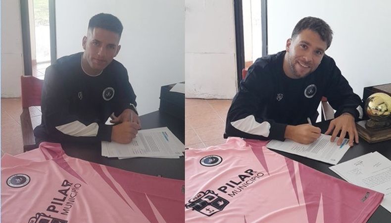 CONTRATOS. Nicolás Vidal y Joaquín Ochoa firman su vínculo con Real Pilar.