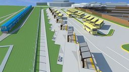 PLAYÓN. Así sería el nuevo centro de transferencia de la estación..