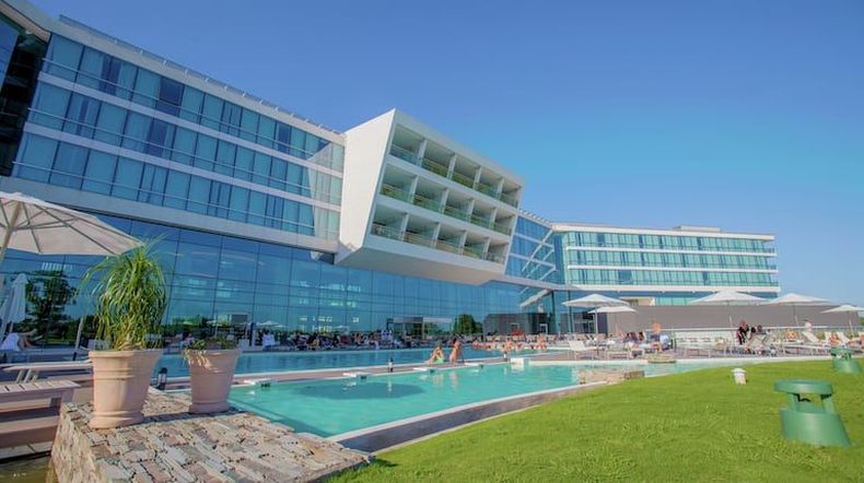 El plantel de Racing está hospedado en el Hotel Hilton Pilar.&nbsp;