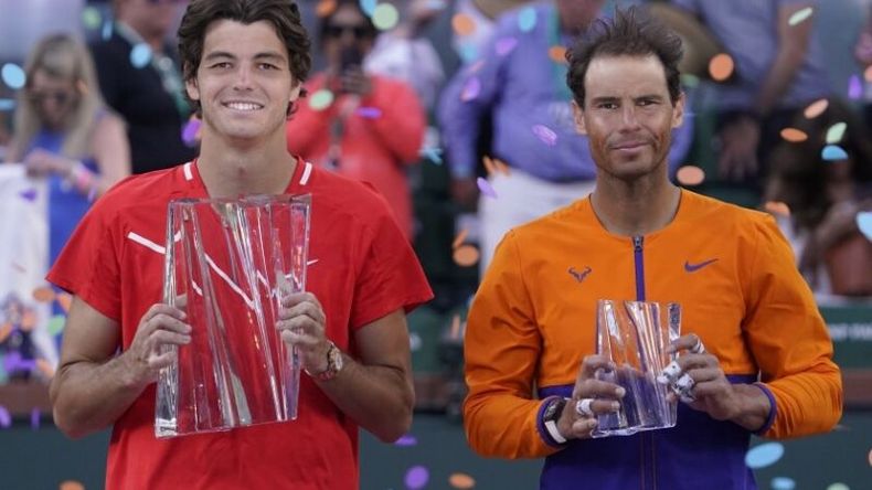 ENTONADO. Taylor Fritz, rival del pilarense, este año derrotó a Nadal en la final de Indian Wells..