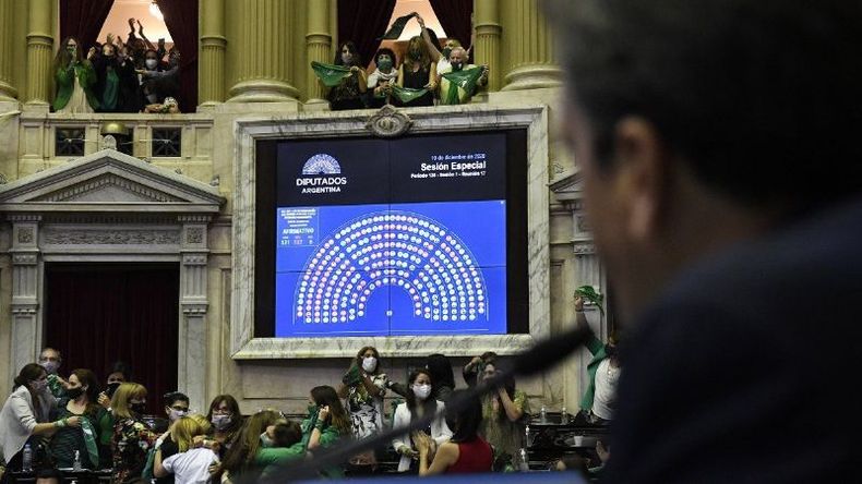 La Cámara de Diputados le dio media sanción al proyecto de legalización del aborto. .