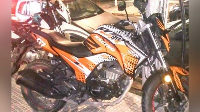 La moto había sido robada el 14 de diciembre en Tortuguitas. .