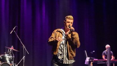 Nick Carter, este sábado, sobre el escenario del Teatro Gran Pilar.&nbsp;