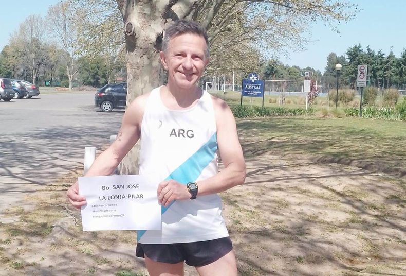 GANADOR. Marcelo Barbero se impuso en los 10K del Regional en Chivilcoy.