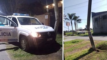 Me levanté 5:30 para ir a trabajar y justo antes de salir choca patrullero en la entrada de casa... @MunicipioPilar@Edenor, esprero que cambien rápido el palo de luz. Jacintolgi / @Jacintolgi2020..