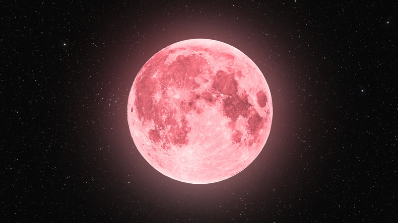 Luna llena o Luna Rosa. (Getty Images)..webp