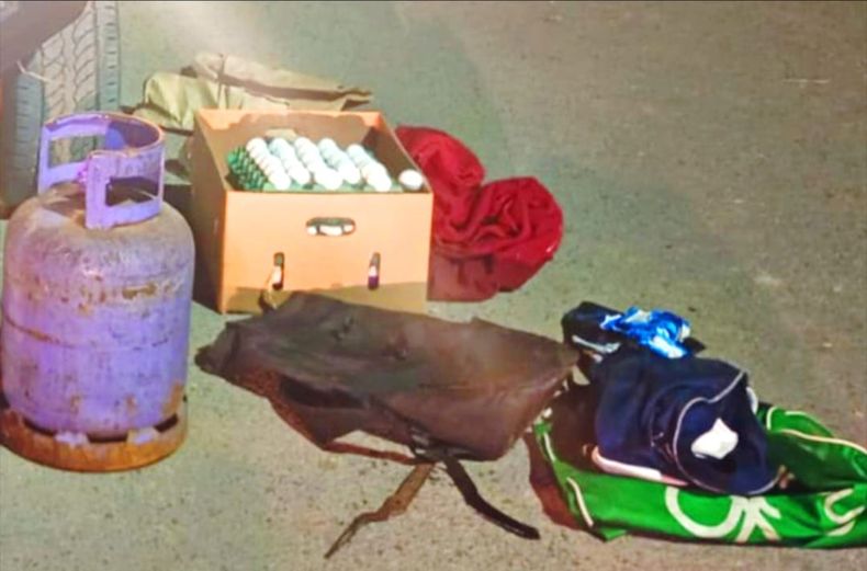 Los elementos sustraídos por los delincuentes en un almacén de la zona.&nbsp;