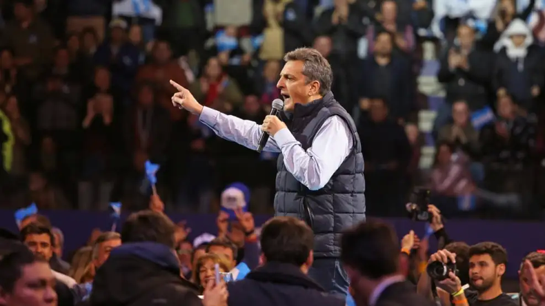 ARENGA. Massa ya había estado en el DirectTV Arena antes de ser precandidato. &nbsp;