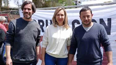 IZQUIERDA. Zuasnabar, con Bregman y Del Caño en el cierre de campaña.