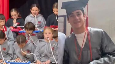 Los alumnos del Colegio del Pilar interpretaron la canción de F1 para Franco Colapinto, egresado de la entidad.