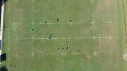 Vista aérea de la cancha de La Depor con el entrenamiento de la selección de Seven. (Foto: Los Pumas 7s).