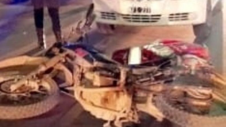 El motociclista tuvo que ser trasladado al hospital Sanguinetti. .