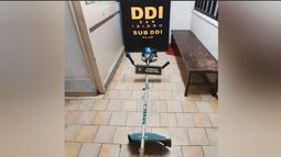 La desmalezadora fue recuperada en una vivienda del barrio Manzone. La desmalezadora fue recuperada en una vivienda del barrio Manzone.