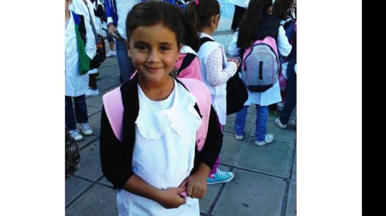 Juliana Nóbile en su primer día de 3º Grado..