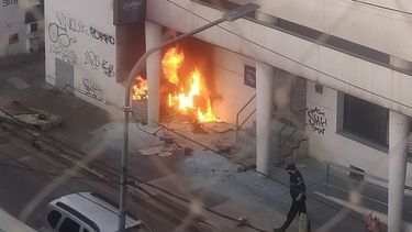 incendio en el ex edificio de telefonica