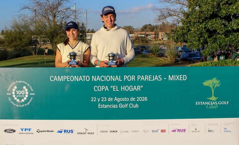 CAMPEONES. Gómez Cisterna y Porta Áraoz, los ganadores de la Copa El Hogar.