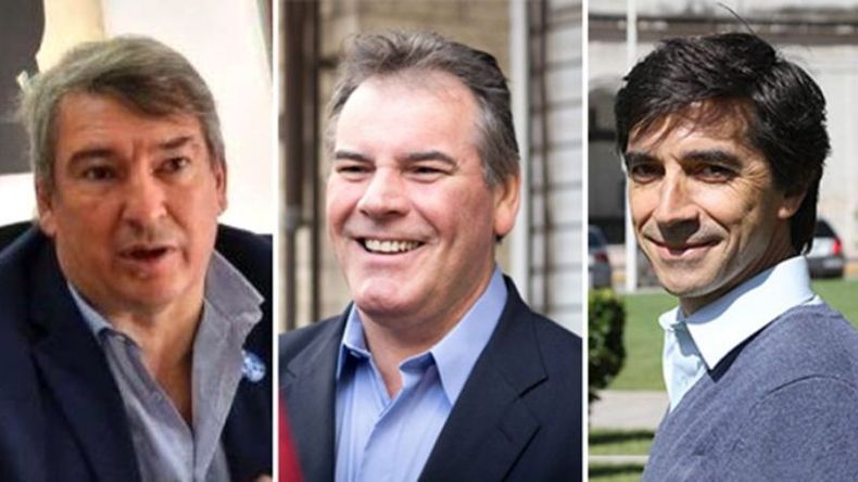 JORGE D’ONOFRIO (Frente de Todos), GUSTAVO TRINDADE (Juntos por el Cambio) y GABRIEL LAGOMARSINO (Encuentro Pilarense)..