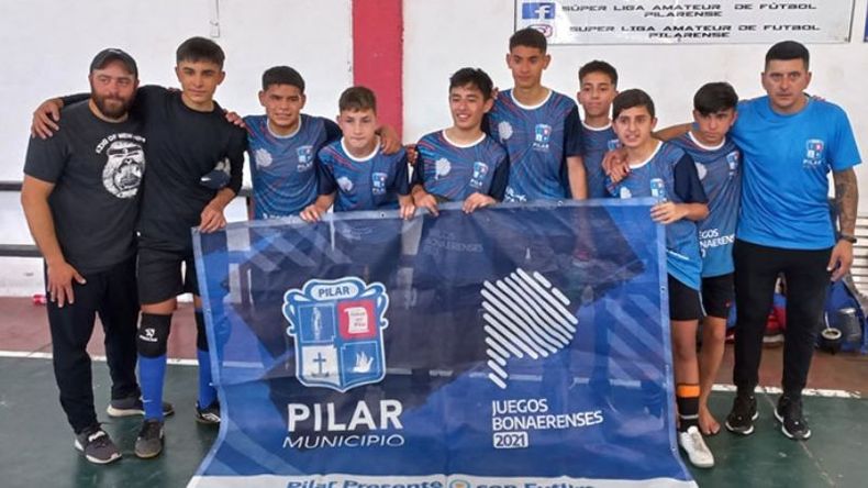 FUTSAL. La categoría Sub 14 de Pilar que clasificó a Mar del Plata..