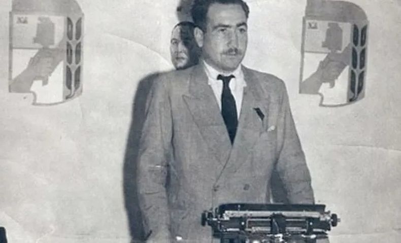 Luis Lagomarsino como subdelegado de Trabajo y Previsión, a principios de los '50.