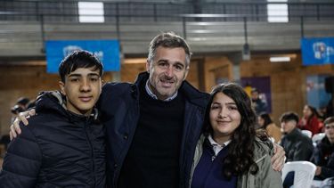 El intendente Federico Achával en el Parlamento Juvenil del Mercosur organizado en el Club Municipal Lagomarsino.&nbsp;