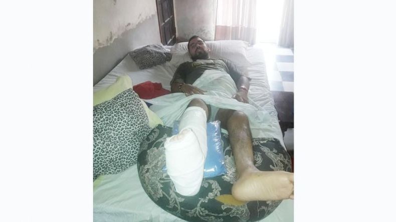 Luciano compartió en las redes cómo debe rehabilitarse sin la cama ortopédica..
