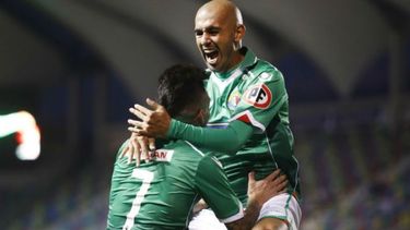 El Pájaro festeja el 2º gol de Audax. Foto PrensaFutbol.