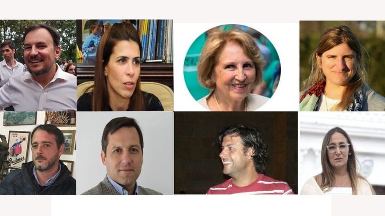 Arriba: Bordachar, Peralta, Ortega Sanz y González. Abajo: Laurent, Kruse, Geuna y Juanes..