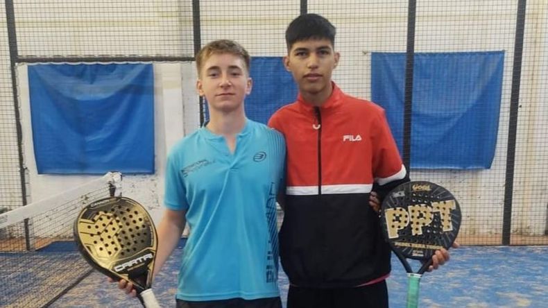 DUPLA. Romero y Rocco, los ganadores del Pádel en Chivilcoy..