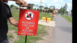 Los carteles buscan que el predio se use para hacer ejercicio físicos..