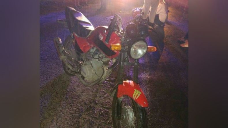 El motociclista, de 25 años, fue trasladado al Hospital Sanguinetti. .
